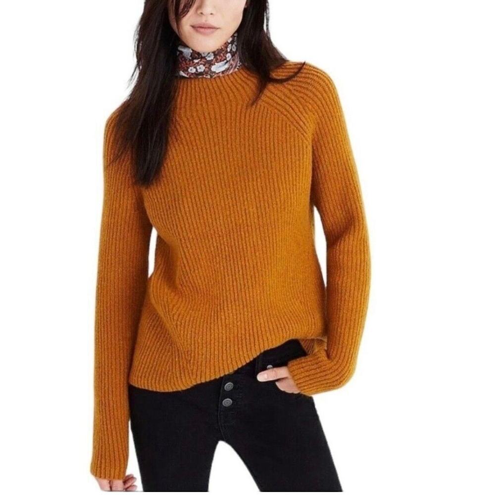 Madewell Mayfield Marigold Mockneck Sweater Size XS